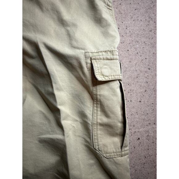 Eddie Bauer Men’s 40x30 Heavy Cargo Pants Khaki Hiking Outdoor Rugged Gorpcore - Picture 2 of 8